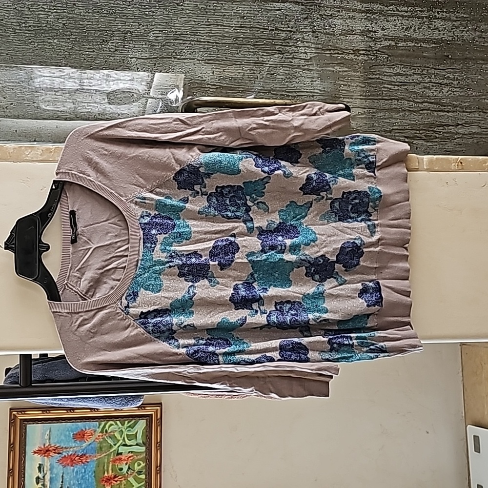INC Grey Metalic Sweater